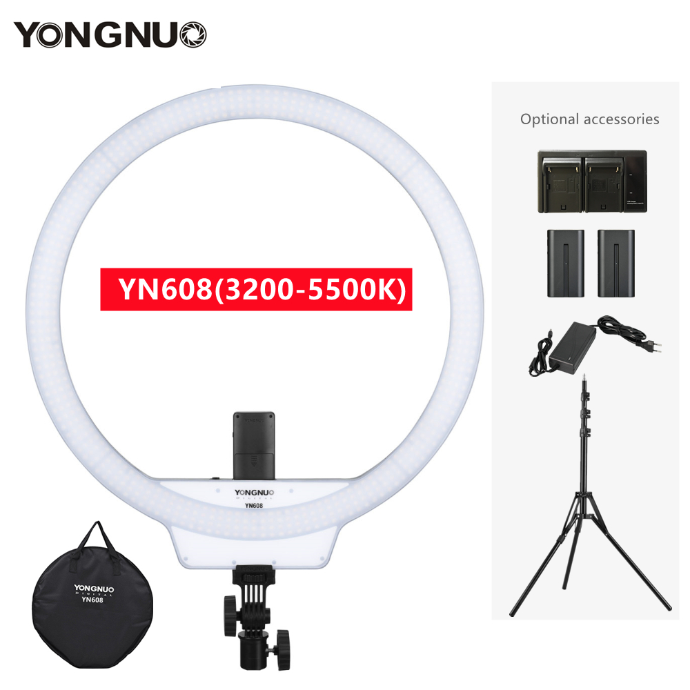 Photography Lighting Options - YONGNUO YN608 Stüdyo Halka LED Video