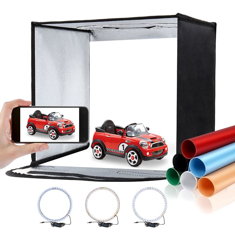 Photography Led Lighting Kit - 11.8x11.8 inç Katlama Fotoğraf stüdyosu ışık