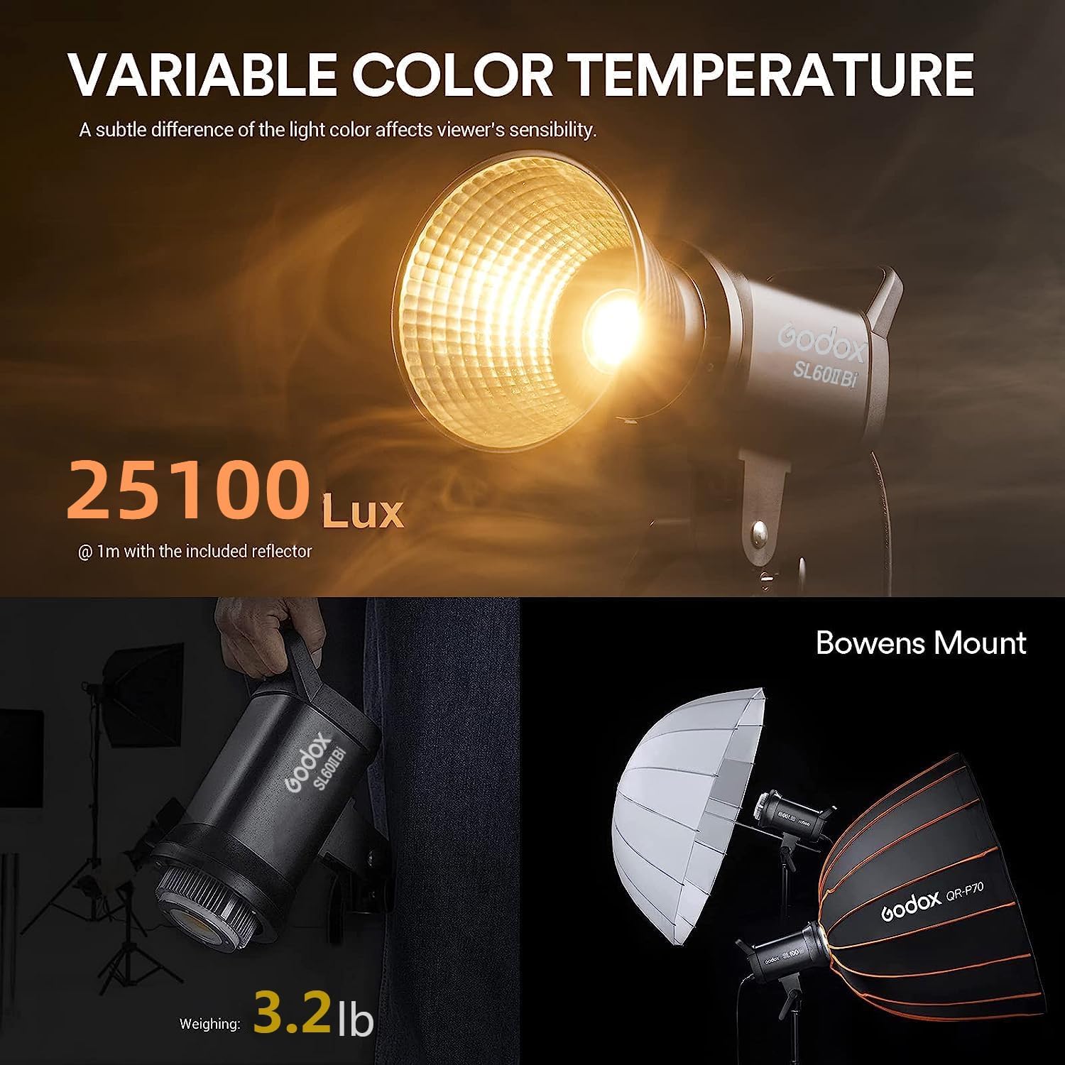 Godox SL60IID SL60IIBi 75W Gün - Photography Lighting System incelemesi ve fiyatı