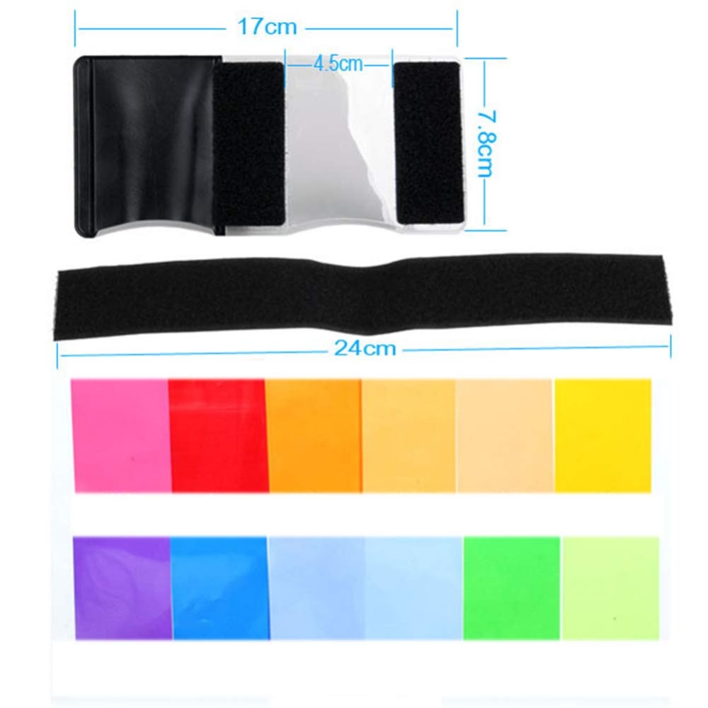 12 Renkli Kamera Flaş Jelleri  - Photography Lighting For Products incelemesi ve fiyatı
